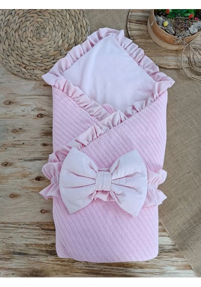 Yenidoğan Tericotton Kumaş Multi Mevsimlik Bebek Battaniyesi Kundak Pembe Renkli Çok Renkli