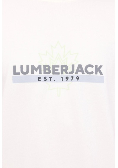 Lumberjack Walter Erkek Ekru Yuvarlak Yaka Tişört 101543415 Ekru
