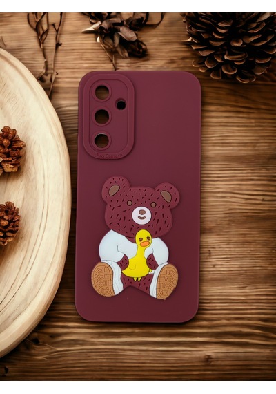 Samsung Uyumlu Galaxy A54 Kabartma Figürlü Çikolata Kılıf