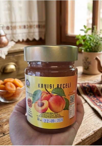 Burdur Hasat 400 Gr %65 Meyveli Doğal Kayısı Reçeli