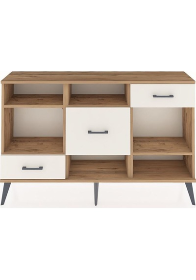 Arges Konsol 4 Raflı 3 Çekmeceli 132x30x83 Çam-çam/aytaşı Çam/aytaşı