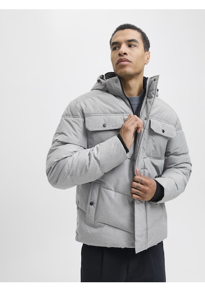 Jack & Jones Jack Jones Ön Cepli Kapüşonu Çıkabilir Erkek Mont 12279687 Gri