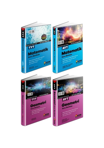 Aydın Tyt Ayt Matematik + Geometri Soru Seti 4 Kitap 2023