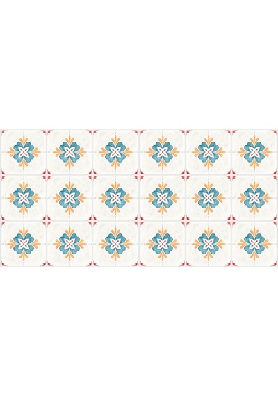 Yer Kaplama Zemin Kaplama Folyosu 65x130 Cm Çiçek Fayans