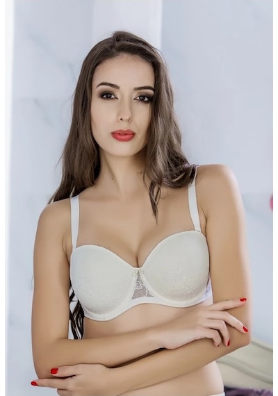 Moonlight Monnlight 2133 Minimizer Dantelli Toparlayıcı Sütyen Ekru