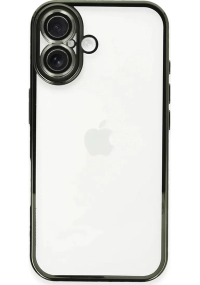 Newface Apple İphone 16 Plus Kılıf Razer Lensli Silikon - Yeşil