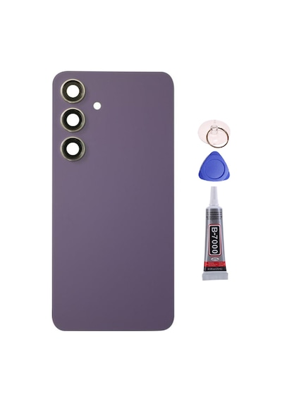 Samsung S24 Mor Uyumlu Arka Kapak Batarya Kapağı Pil Kapağı Yapışkan Ve Sökme Aparatıyla Beraber Full Set Mor