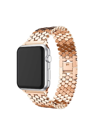 Ekılıf - Apple Uyumlu  Watch 40mm - Kordon Metal Kordon Krd-30 - Siyah