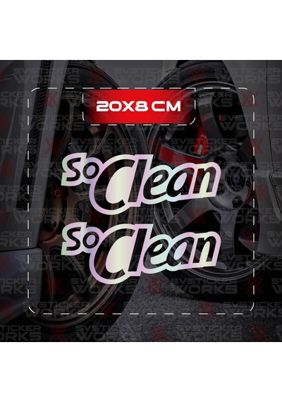 So Clean Jdm Sticker Araba Laptop Motosiklet Sticker Yapışkanlı Folyo Hologram