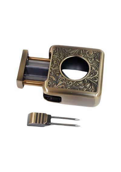 Parmida Gold İşlemeli V-cut Puro Makası Kesici