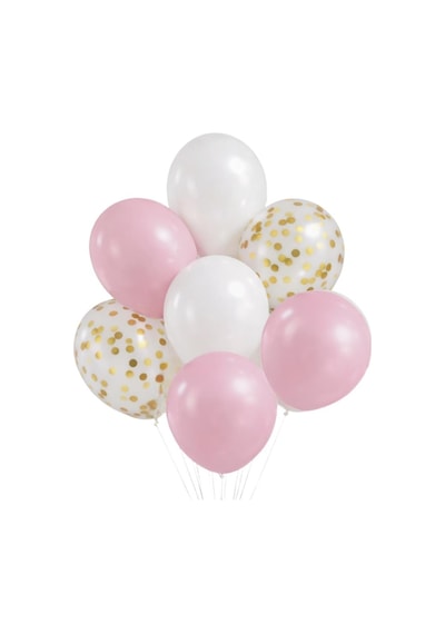 Kelebek Temalı Pembe Konsepti 10'lu Balon Seti