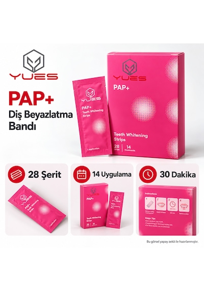 Yues Pap+ Diş Beyazlatma Bandı 28 Şerit 14 Uygulama