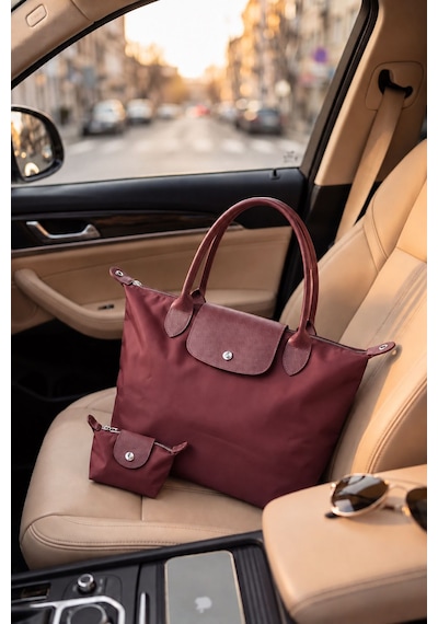 Viatox Vx-029 Kadın El Ve Omuz Çantası Mini Cüzdan Aksesuarlı Bordo