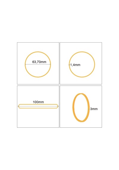 Ekoset 100 x 5 MM Geniş Kauçuk Paket Ambalaj Lastiği 500 G