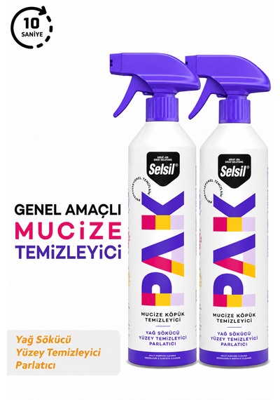 Selsil Pak Mucize Köpük Temizleyici 2'li 2'li Set