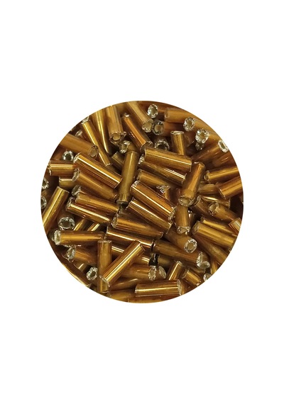 Uzun Boru Kesme Boncuk Çap 2mm Uzunluk 10 Mm - 20 Gram - Altın Sarısı - Bnc231