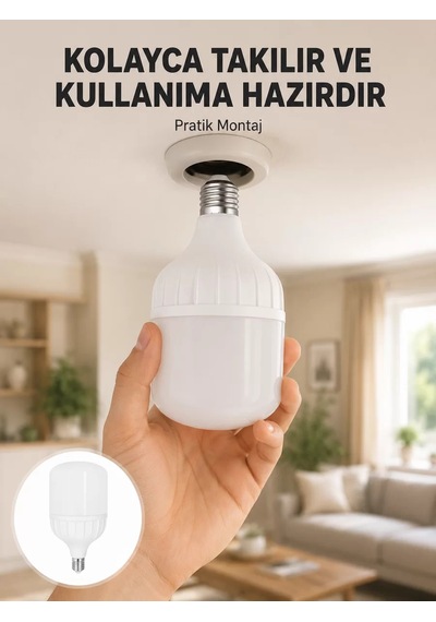 Acil Durumlara Uygun Şarjlı Torch Led Ampul 30 Watt Yeni Nesil Belirtilmemiş