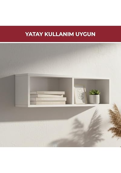 Pıkas Modern Minimalist 2 Raflı Dekoratif Kitaplık Ve Yan Sehpa Beyaz, Dikey Tasarım Abanoz - Beyaz Pıkas Modern Minimalist 2 Raflı Dekoratif Kitaplık Ve Yan Sehpa Beyaz, Dikey Tasarım Abanoz - Beyaz