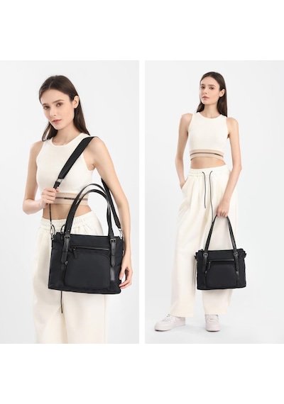 Smart Bags Twill Dimi Kumaş Kadın Omuz Çantası 3329 Kahve