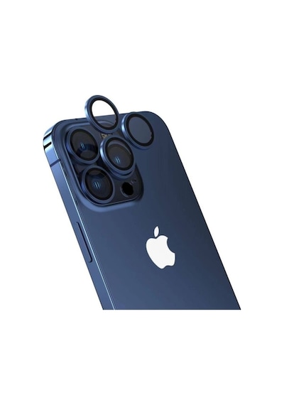 Apple Uyumlu iPhone 15 Pro Zore Safir Cl-15 Parmak İzi Bırakmayan Anti-reflective Kamera Lens Koruyucu Midnight