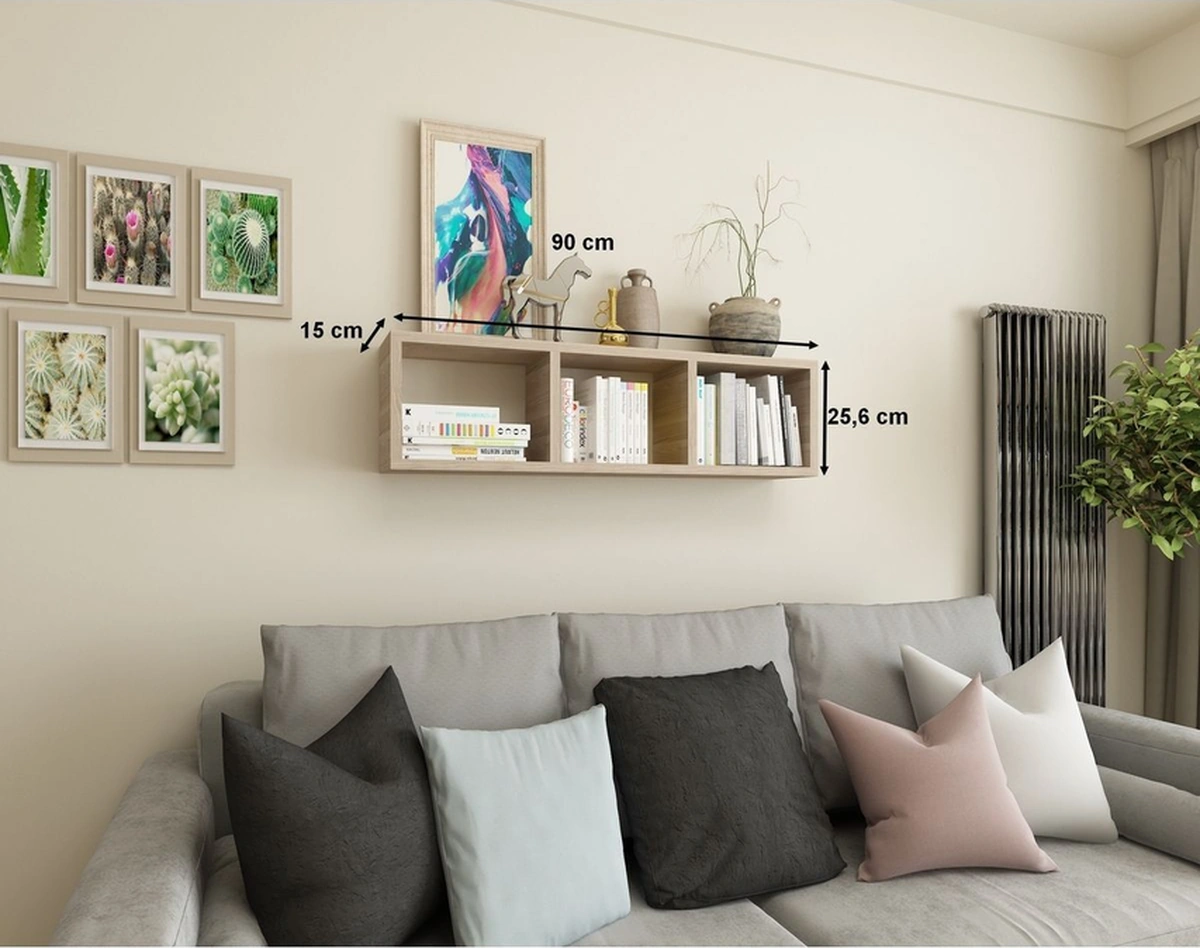 Kitaplık Hediye Duvar Rafı Mobilya 90 Cm Cordoba Cordoba