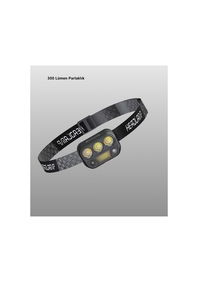 Usb Şarjlı Led Kafa Lambası 300 Lümen Güç Göstergeli - Hs08372808-4593 Diğer