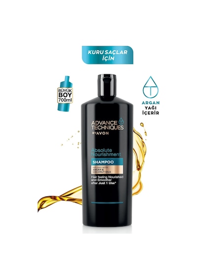 Avon Advance Techniques Argan Yağı İçeren Şampuan 700 ML + Saç Kremi 250 ML + Saç Serum 30 ML