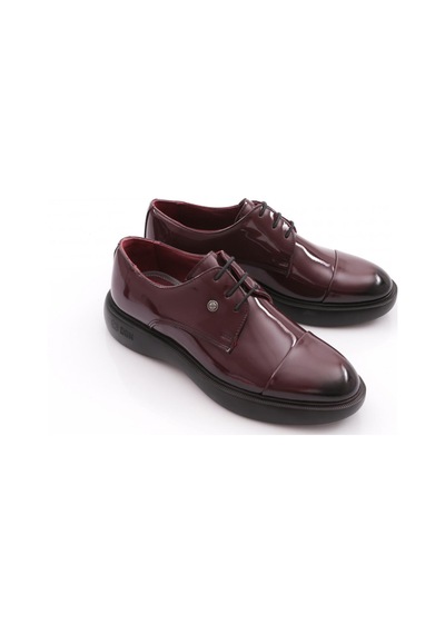 Dgn 2570916 Erkek Klasik Ayakkabı Bordo Rugan