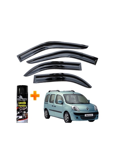 Renault Kangoo 2 Mügen Cam Rüzgarlığı 2008-2020 Arası 4 Lü Takım +500ml Lastik Parlatıcı