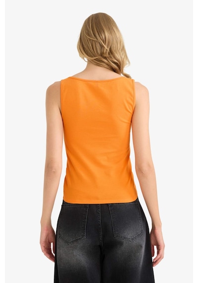 Defacto Slim Fit Dar Kesim Basic Düz Yuvarlak Yaka Atlet I1059az25smog315 Turuncu