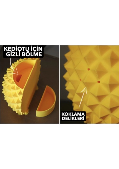 Ananas Şekilli Kedi Kaşıma Aparatı Kedi Çimi Eklenebilir Duvar