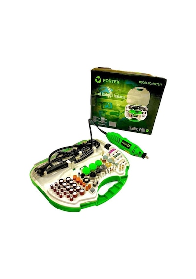 Portek Mini Kalıpçı Taşlama Seti 300 Parça 180W Ve 230V/50Hz