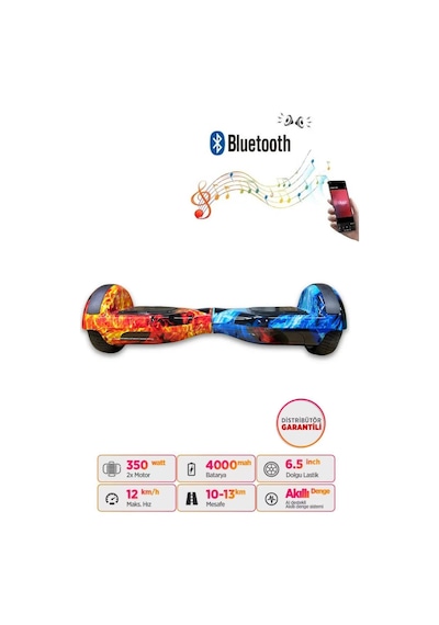 Citymate Hoverboard Elektrikli Kaykay Scooter Bluetooth Hoparlörlü 6.5 İnch D10