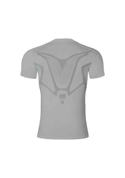 Ghassy Co. Erkek Ultra Esnek Koşu Egzersiz Hızlı Kuruma Nefes Alabilen Kısa Kollu Spor T-shirt 001 Açık Gri