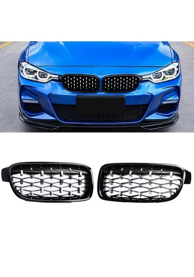 Bmw 3 Serısı 2012-18 F30 Dıamond Bobrek / Pıano Black Çerçeve