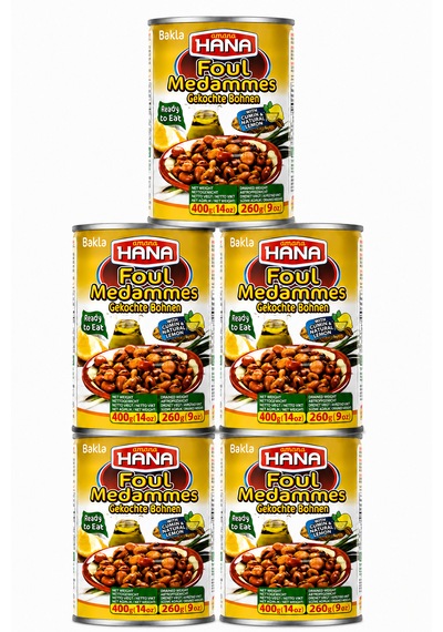 Limonlu Ve Kimyonlu Bakla Konservesi 400 Gr X5 Adet