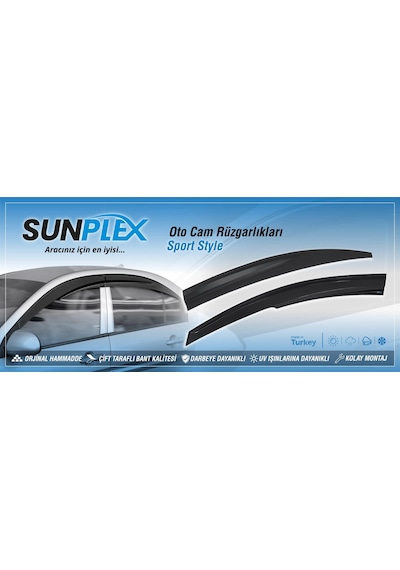 Volkswagen Passat B8 Cam Rüzgarlıgı 4lü Set Sunplex 2015-2023