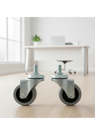 2 Adet Civatalı Metal 50mmx20mm Koltuk Sandalye Mobilya Tekeri Diğer