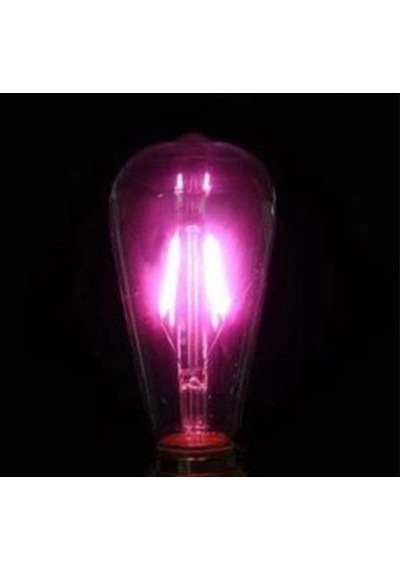 4 W Pembe Işık 4 Flamanlı Rustik E27 Duy Led Ampül Renkli 1 Adet