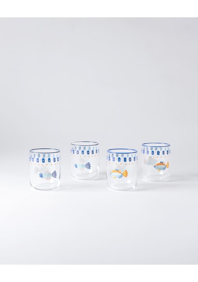 Madame Coco Musette-sea Breeze 4'lü Su Bardağı - Şeffaf - 270 Ml 8684427353134 Çok Renkli