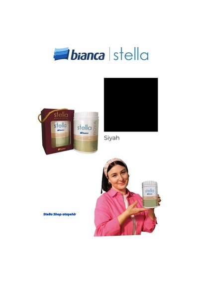 Stella Su Bazlı Saf Akrilik Boya 500ml - Siyah