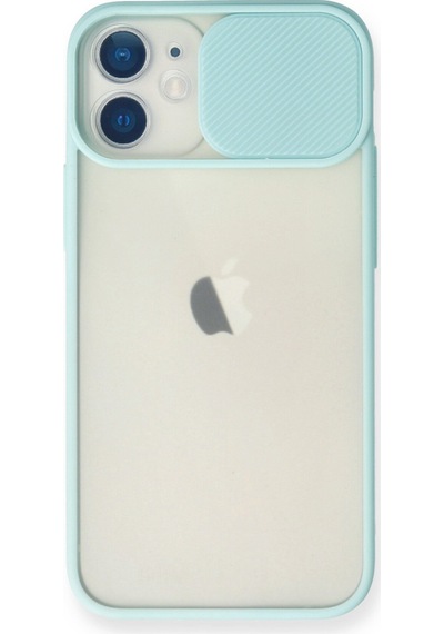 Newface Apple Uyumlu iPhone 11 Kılıf Palm Buzlu Kamera Sürgülü Silikon - Turkuaz Turkuaz