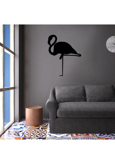 Folyo Sticker Flamingo 20cm Uzunluk Siyah