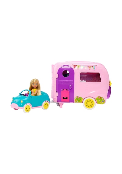 Barbie Club FXG90 Chelsea Karavanı Oyun Seti Chelsea'nin Yavru Köpeği ve Aksesuarlar