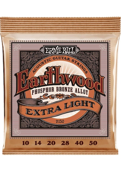 Ernie Ball 2150 Earthwood Phosphor Bronze Extra Slinky Akustik Gitar Teli (10-50)