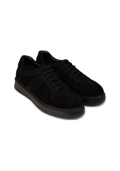 Deery Erkek Hakiki Süet Siyah Sneaker Ayakkabı - 02017msyhp01 Siyah