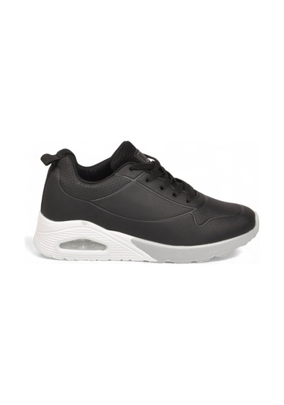 Bağcıklı Siyah-beyaz Unisex Yürüyüş Ve Spor Ayakkabı Sneaker 5101 Siyah - Beyaz