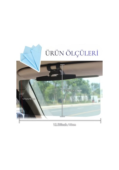 Araç İçi Güneş Siperliği Ön Cam Güneşliği Gece Gündüz Parlama Engelleyici Güneşlik Araç Gözlüğü - 865349540