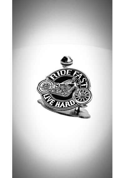 Yörük Tasarım Rıde Fast & Live Hard Motorcu Rozeti Gümüş