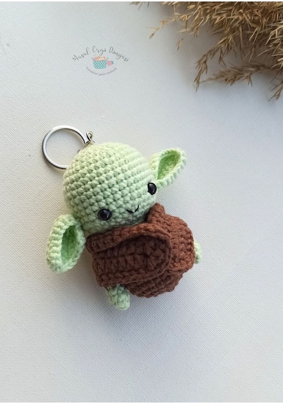 Yoda Anahtarlık - El Yapımı Amigurumi Örgü Anahtarlık, Çanta Süsü Sevimli Ve Özgün Tasarımlar